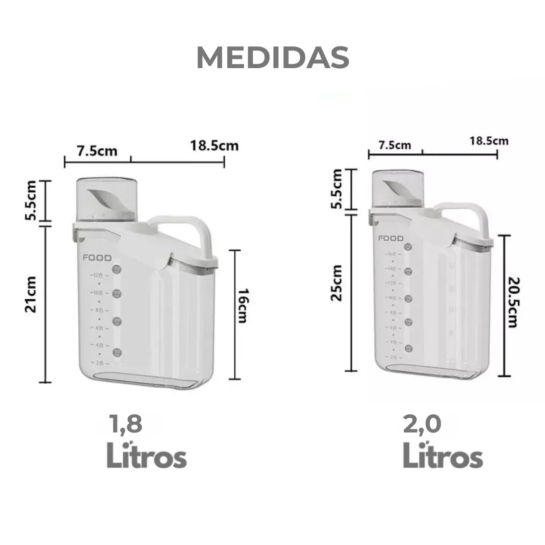 Kit Pote Premium Hermético Copo Medidor